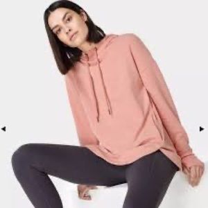Sweaty Betty Escape Luxe hoodie Antique pink size US 14, EUC